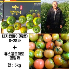 대저 짭짤이토마토2.5kg 1+1행사 (특품)+(쥬스용) 합 5.0kg, 특품 S(로얄과) 짭짤이2.5kg + 쥬스용2.5kg