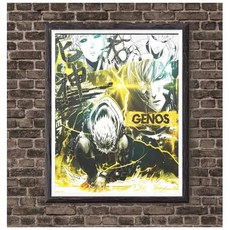 NMT 한 펀치 맨 슈퍼 로봇 제노스 애니메이션 포스터 벽 그림 캔버스 아트 인쇄 8x10 [One Punch Man Genos Anime] - P0699084RMSD8V7