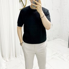 남성니트반팔