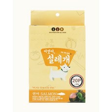 설래개 강아지 설레개 습식 간식 대용량 20p, 연어맛, 500g, 3개