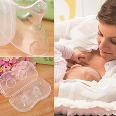 함몰유두 교정기 2pcs 실리콘 보호기 모유 수유 어머니 방패 보호 커버, 상자를 가진 2pcs, 2개