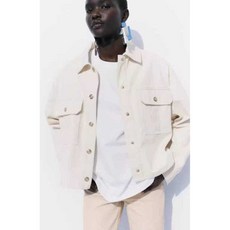ZARA 여성블루종 30대 40대 데이트룩 포켓 코튼 셔츠 재킷