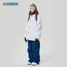 록시 스키복 ASHGREEN 남녀공용 스키 세트 작업 재킷 복합 압력 접착제 야외, 2, S