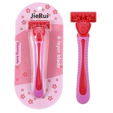 남성용 수동 면도기 교체 블레이드 세트 6 레이어 면도날 손 면도칼 얼굴 수염, 04 A601 red, [04] A601 red, 04 A601 red