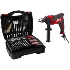 스킬 7.5Amp 1/2인치 100pcs 드릴 비트 세트를 사용한 코드드 해머 드릴 - HD182002 - 섬유 백그라피드 디스크 -, 단일옵션