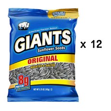 자이언트 해바라기씨 오리지널 163g 봉지 12개 세트 류현진 해바라기씨/ Giants Salted Original Sunflower Seeds 5.75 oz 12 packs