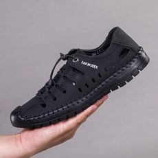 남성 구두 소프트 바닥 펀칭 캐주얼 비치화