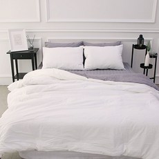 레일리룸 허그 먼지없는 양면 고밀도 호텔침구 이불세트 SS / Q, 화이트