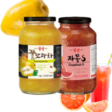 꽃샘 꿀모과차 1kg + 자몽차S 1kg 모과청 자몽청, 1개