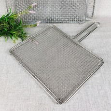 생선구이용 좁은망 스텐석쇠 겹석쇠 직사각 손잡이, 스텐망사각겹석쇠(직사각)33CM, 1개