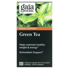 Gaia Herbs 그린티 베지 액상 파이토 60 캡슐, 60개, 1개, 60정