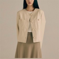 클라비스(clovis) SH01 라운드넥 레더 자켓 CVJLC4902M