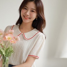 둥근카라블라우스