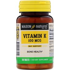Mason Natural 메이슨내츄럴 비타민K 100mcg 100정, 1개