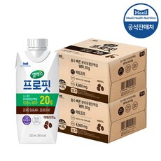 셀렉스 프로핏 웨이프로틴 아메리카노 드링크 330ml 24입 2박스 단백질음료 운동보충, 24개