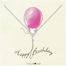 Taylor & Vine 21st Birthday Heart 펜 던 트 팔찌 새겨진 행복 한 21 번째 생일 CZ와 실버 톤