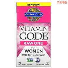 가든오브라이프 Garden of Life 비타민코드 로우 원 멀티비타민 여성용 75캡슐, 1개