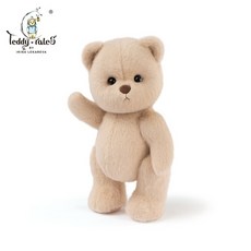 TeddyTales Lena Bear Pro 테디테일즈 레나 베어 수제 봉제 테디 베어 곰인형 선물 애착 여자친구, 밀크티, 베이직 2.0 미디엄(서있을때 약 30cm)