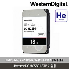 WD 울트라스타 HDD, 18TB, DC HC550 SATA3