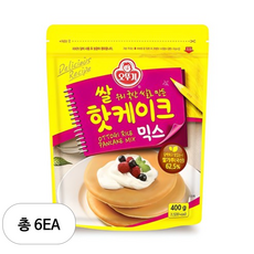 오뚜기 쌀핫케이크 믹스, 6개, 400g