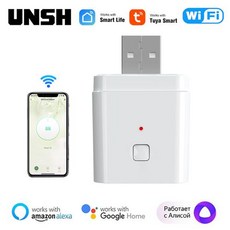 무선스위치 Tuya 스마트 와이파이 마이크로 USB 어댑터 스위치 5V 미니 전원 라이프 컨트롤 알렉사 구글 얀덱스 앨리스로 작동, 1개