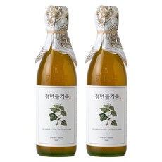 [전라도청년] 저온압착 100%통참깨 청년들기름 350ml x 2병, 2개