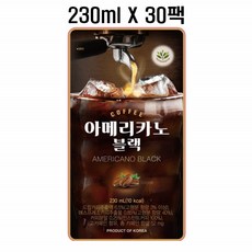 편의점 봉지커피 팩커피 아메리카노 액상 냉커피 30팩, 30개, 1개입, 230ml