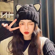 고양이귀털모자