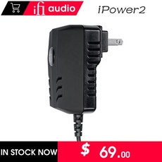 IFi iPower2 DC 저소음 전원 어댑터 하이파이 디코드 이어폰 앰프 저리플 소음 제거기 다중 보안 보호, 4.15V 1.2A - ipower2