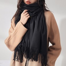 심플 무지 버진울 캐시머어 머플러 숄 목도리