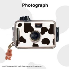 [오리지널 디자인] 햄버거 빈티지 필름 카메라 13 필름 카메라 바보 비폴라로이드 의 날 선물, 소 스타일, 공식 표준 (필름), 1개