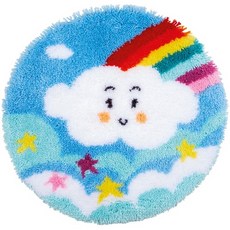 스킬자수(래치훅 Latch Hook Kit) 매트 SHAPED RUG KIT LITTLE RAINBOW CLOUD-0187215