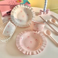 발레리본 세라믹 식기, 8종세트, 1개