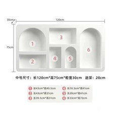  컵 찬장 진열장 장식장 엔틱 보드 쉐비 그릇장 수제 부페장, 화이트 미디엄 수납장 