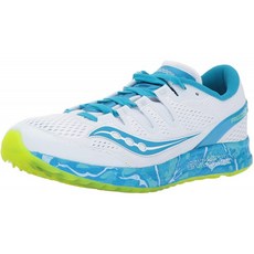 [런닝화 여성 240 사이즈] Saucony Women 's Freedom Iso 러닝화 블루 7 B (M) 미국