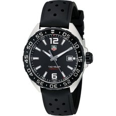 TAG Heuer Mens WAZ1110.FT8023 검정 띠가 달린 포뮬러 1 스테인리스 시계
