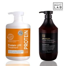 [박준뷰티랩] 골드 단백질 샴푸 1000ml + LPP단백질트리트먼트 1000ml, 단백질샴푸 + LPP트리트먼트