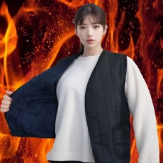 미스터추 방한 융털 기모 조끼 경량 패딩