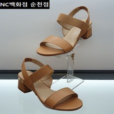 [에스콰이아] <단독특가 40%할인> 발이편한 컴포트+초경량 (4cm굽) 베이직 2 Way 더블밴딩 여성 샌들 #매장 BEST제품# [카멜]