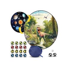 NATIONAL GEOGRAPHIC Dart Board for Kids - Dart Ball Game Set with Lightweight 28" Reversible Dartbo