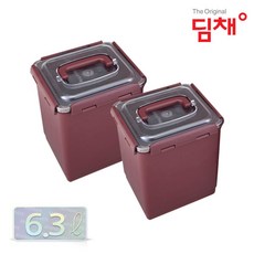 [딤채] 김치냉장고 전용 투명김치용기 WD005985 (6.3L x 2개) 전국무료빠른배송, 상세 설명 참조