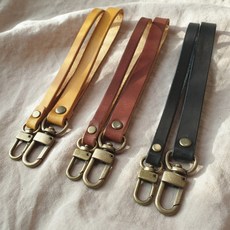 패션메이드 프랑스자수 가방핸들 가죽 스트랩 크로스끈 가방끈 이태리가죽, 토이아노가죽스트랩(15mm)-LE004/블랙, 1개