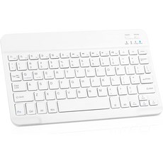 오닉스 북스 BLU Touch Book M7 및 Bluetooth 지원 iPad iPhone Android 태블릿 스마트폰 Windows PC용 초슬림 충전식 키보드 - Onyx, [06] 퓨어 화이트