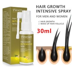 30ml Firstsun 생강 헤어 케어 모발 성장 에센스 손실 액체 30ml 빠른 성장 복원 모이스춰 라이징 보충 스프레이|탈모제품|, 1개, 라이트 카키, CHINA