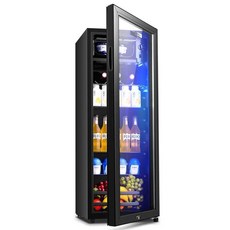 두리 음료냉장고 소형 쇼케이스 가정용 술 맥주, 238L 냉장+디지털+냉풍 1등급 LED