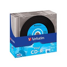 Verbatim 43426 52x Vinyl CD-R - Slim Case 10 Pack, 단일상품