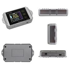 Juntek VAT1200 무선 전압 전류 측정기 100V 200A 자동차 배터리 모니터링 12V 24V 48V 배터리 쿨롱 카운터 VA 미터|유속계|, 단일, 1개, VAT-1200