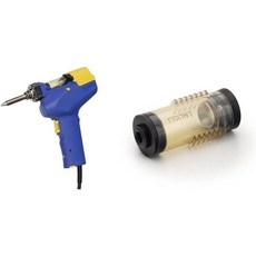 HAKKO 다이얼식 온도 조절 납땜 납연기 제거기 자동흡입기 핸디 타입 FR-301, 프롱 접지플러그+필터 파이프 + 플러그: 2극 접지형