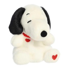 오로라월드 Aurora® Timeless Peanuts® Palm Pals™ 스누피 하트 봉제 동물 - 클래식 캐릭터 오래 지속되는 추억 화이트 12.7cm(5인치), 오로라월드 Aurora® Timeless Peanut