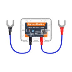 무선 블루투스 4.0 12V 배터리 모니터 BM6 자동차 상태 점검 앱 모니터링 테스터 안드로이드 IOS용 상품, Transparent_english, 1개